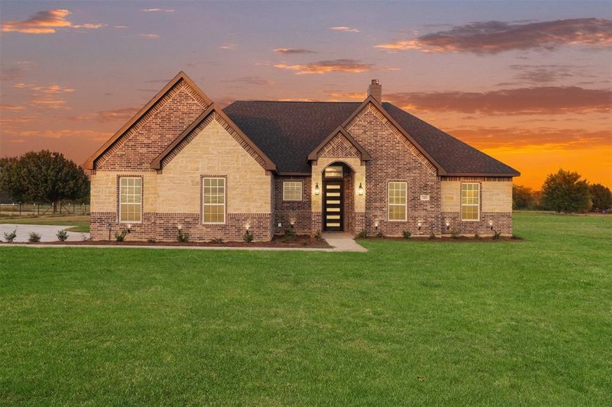 Gorgeous home with plenty of space to entertain.  Outdoor offers more than 3 acres to build to suit, pool, horses, and chickens.  This is a new Construction home with four bedrooms and an office that can be used as a fifth bedroom.  Don't look any further. Come by and get your home in the country!  The seller is motivated,  call us for more details and how we can help with lower interest rates!