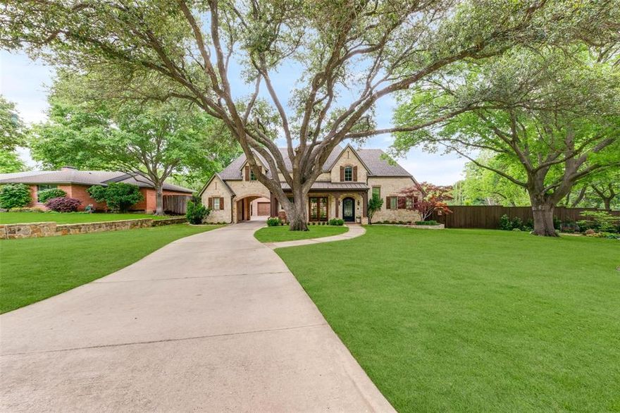 Situated at the end of a tranquil cul-de-sac on an oversized lot, this stunning home is designed for entertaining and offers a peaceful retreat. The kitchen features custom Alder wood cabinets, granite countertops and professional grade appliances. The family room overlooks pool, spa and expansive lot, creating an ideal setting for gatherings with family and friends. The primary bedroom suite along with a guest room are both located on the first floor, with views of the pool. The second level features a game room, three bedrooms and two full bathrooms, each with double sinks. Additional features include formal dining, cozy living room, wet bar with ice maker and wine fridge, hand scraped wood floors, three fireplaces, porte-cochere,  2-car garage with workshop and 900 square feet of storage and attic space. With its thoughtful design and luxurious amenities, this home is truly a one-of-a-kind gem.
