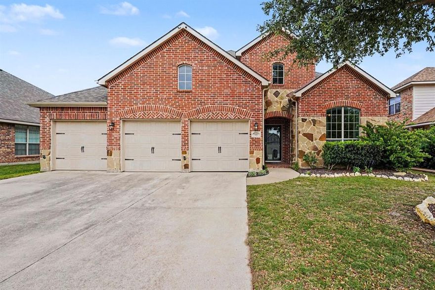 This beautiful home is located in North Fort Worth near the Alliance corridor with convenient access to I-35W, and nearby major corridors, this spacious home places shopping, dining, and family entertainment within easy reach. Enjoy nearby retail and restaurants at Alliance Town Center along with parks, grocery stores, and entertainment throughout the growing north Fort Worth area. The home is also located near schools within Eagle Mountain-Saginaw Independent School District. This 4 bedroom, 3.5 bath home offers an impressive amount of living space with 3 separate living areas plus an additional flex space next to the kitchen that can easily adapt to your needs. A dedicated office at the front of the home creates the perfect work-from-home setup, while the open concept kitchen features a center island, breakfast bar, and all major appliances conveying with the property. The oversized primary suite is conveniently located on the main level and includes an ensuite bath with a soaking tub, separate shower, and generous space to unwind. Upstairs, all secondary bedrooms are thoughtfully positioned alongside a loft space and dedicated media room for additional entertaining and relaxation options. A main level laundry room adds everyday convenience. Outside, enjoy a spacious fenced backyard with a covered patio, storage shed, and underground shelter offering plenty of room for entertaining, pets, or outdoor enjoyment. Schedule your tour today. Discounted rate options and no lender fee future refinancing may be available for qualified buyers of this home.