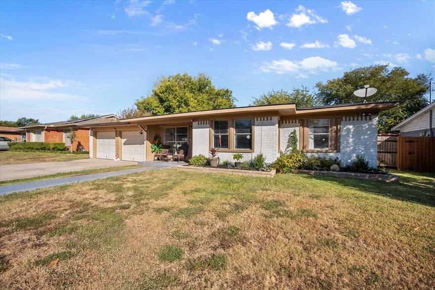 Beautiful three bedroom, one bath home.  Bright and open.  Large Kitchen with lots of cabinets. Very Large Dining area.  Beautiful backyard with Large concrete patio. Some items in home negotiable.