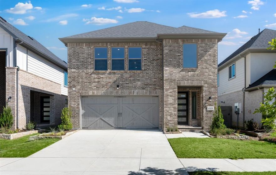 What's Special: Final Opportunity - Media Room - White Cabinets.
New Construction – Ready Now! Built by Taylor Morrison, America’s Most Trusted Homebuilder. Welcome to the Portsmouth at 1525 Ginger Lane in the Retreat at Harvest. Step inside the foyer, which opens to a gourmet kitchen, casual dining area, and gathering room—perfect for everyday living and entertaining. The private primary suite at the back of the home features an en-suite bathroom and walk-in closet. A secondary bedroom, full bath, and laundry room complete the main level. Upstairs, two additional bedrooms, a full bath, game room, and media room offer plenty of space to relax and play.
Zoned for the highly rated Argyle Independent School District, this community supports both learning and growth. With easy access to Frisco and Plano, you’ll enjoy the best of both work and play. Plus, the award-winning lifestyle program hosts over 300 annual events to help you connect and build community.
Additional highlights include: media room, mud-set shower at bath 2. Virtually staged photos are for representative purposes only.
MLS#20904372
