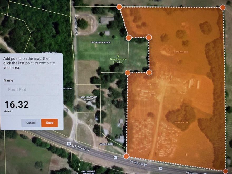 16.48 +- acres just east of Clarksville, TX. 730 feet of State Highway 82 frontage. Metal fence in front of property. Come start your own business or would make a great residential build site. Excellent location. Endless opportunities. Schedule your showing today. 2 Parcels A0180 CLARK  GILBERT MAP F-12 TC-06 12.28 ACRES  parcel #2 A0180 CLARK, GILBERT MAP F-12 TC-06 4.2 ACRES