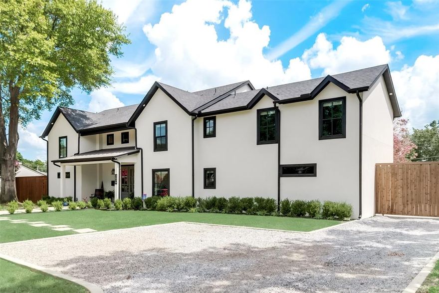 Nestled in Dallas' coveted private school corridor and zoned to Withers Elementary, this 2021 masterpiece on nearly .4-acre is perfectly suited for family living with a downstairs primary suite and spa-like bath with double shower and heated floors. Also downstairs is a flex room either for a private office, guest suite, or exercise room. Live and entertain with ease in the open kitchen featuring high-end Forno and Bosch. Upstairs has so many options with 2 generously sized bedrooms each with en-suite, 2 add’l bedrooms, a game room and a theatre with 4k projector and blackout shades. The backyard is an entertainer’s dream with an expansive covered living space, turfed sunning lawn, glistening pool with sun deck and relaxing hot tub. This home boasts high-end features such as Wi-Fi enabled tech (thermostats, pool controls, doorbell, etc.), a pet wash station, tons of storage, oversized garage pre-wired for EV charging, electric gate creates private back drive, and foam insulation.