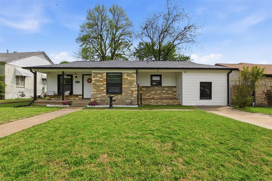 Located just minutes from downtown Fort Worth, this charming home offers convenient access to shopping, dining, and your favorite coffee spots. Upon entering, you’re welcomed by original wood flooring that adds a timeless sense of character and elegance throughout the space. The kitchen features ample counter space, shaker-style cabinetry, and a gas-burning stove—perfect for both everyday living and entertaining. Just off the kitchen, the converted garage provides a versatile flex space that can serve as an additional bedroom, home office, or second living area. The primary bedroom offers generous closet space, along with an additional closet in the bathroom complete with built-in drawers and shelving for added convenience. Step outside to a shaded backyard, ideal for grilling with friends or relaxing in a peaceful setting. A portable building with electricity adds even more functionality, making it perfect for storage or a workshop. Recent updates within the past 2 to 3 years include a new roof, gutters, added insulation, and professionally cleaned air ducts for added peace of mind. The roof features Class 4 Pinnacle Impact Shingles for enhanced durability against hail and high winds and may qualify for insurance discounts. The upgraded EnergySphere attic system includes a radiant barrier and non-settling blown-in insulation to improve energy efficiency and reduce HVAC load. Insulation and new gutters include a lifetime transferable warranty. Two of the three bedrooms have dropped ethernet cables for a hardwire fiber internet connection.