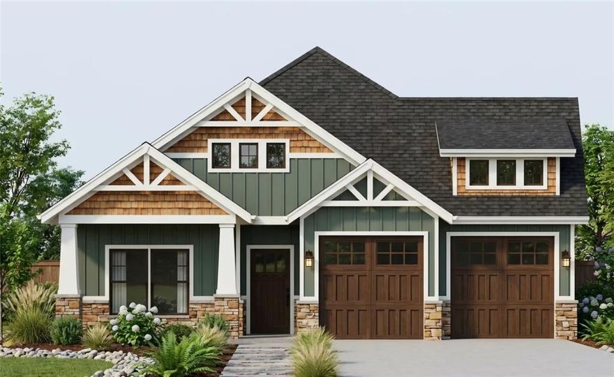 Beautiful NEW CUSTOM Craftsman 1 STORY just blocks from Lakeview Marina on Lake Lewisville. High Efficiency 100% FOAM INSULATED! Open plan with High Ceilings, Elegant Kitchen with Huge Island, Tiled Backsplash, Upgraded 42 inch Bead Board Cabinets, Stainless Appliances & Granite counters. Large family room with corner fireplace, RECLAIMED TIMBER mantel & ceiling accents, crown moulding, numerous windows highlight backyard with covered patio & wood fence. Master suite has private bath with large walk in tiled shower, Separate FREESTANDING TUB with beadboard wainscoting and dual sinks; split bedrooms for privacy! GARAGE OVER-SIZED. NO HOA! *FRONT ELEVATION DETAIL SUBJECT TO CHANGE.* Home is under construction, estimated completion July-August 2026.