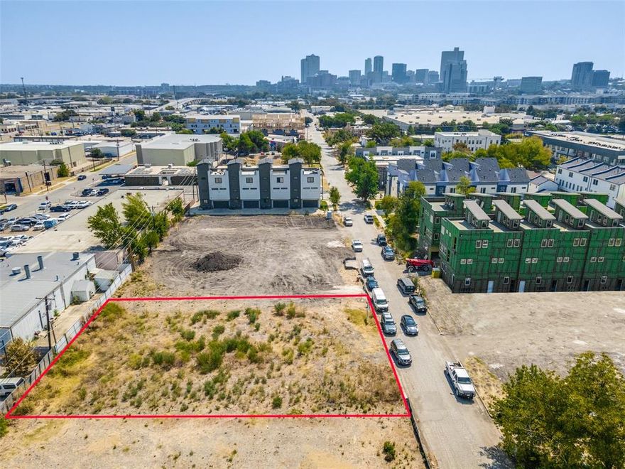 This lot is ready for development in the Linwood Urban Village! Currently zoned for Single Family. UR Zoning change will allow for townhomes. Plans for a 13 Townhome Condominium Complex were originally approved by city. Plans are 80% completed with city and can be finished by buyers. AIA award-winning Architect, Bang Dang is willing to stay on board! Walking distance to the Museum District, Fort Worth School of Medicine, Montgomery Plaza, Downtown Fort Worth and the Trinity Trails!
