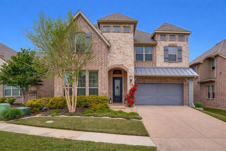 Discover the charm and convenience of this beautifully maintained home nestled in a prime Carrollton location. This spacious residence offers 3 bedrooms and 4 baths, providing ample space and comfort. Step inside to find a modern and updated living space that blends style and functionality. The expansive living room is bathed in natural light, highlighting freshly painted walls and dark hardwood floors. Adjacent to the living room, the kitchen features sleek countertops, ample cabinetry, and new KitchenAid SS appliances. The primary suite downstairs boasts a spacious bedroom, two large walk-in closets, and a luxurious ensuite bathroom complete with a soaking tub, stand up shower, and dual vanities. Upon entry to the home, you will also find a well-appointed home office or flex space. The two additional bedrooms located upstairs are connected by a Jack & Jill bathroom with separate vanities. New carpet was recently installed on the stairs and throughout the second floor where you will also enjoy an oversized game room, as well as a private media room perfect movie night. The additional half bath on the main level is perfect for guests, and another half bath can be found upstairs near the media room. Also enjoy a spacious laundry room with built in cabinetry and an additional sink for convenience. The backyard’s garden patio has a professionally installed patio with beautiful stonework and backs to a greenway with access by private gate. It is an ideal setting for outdoor entertaining or relaxing after a long day. Other important updates include two new AC units, new tankless water heater, and new ceiling fans just to name a few. This home is truly turnkey ready! Set within a vibrant community, this property's location affords easy access to shopping, dining, walkability to the local elementary school, access to major highways as well as DFW and Love Field Airports. Don't miss the opportunity to own this exceptional home in one of Carrollton's most desirable areas.
