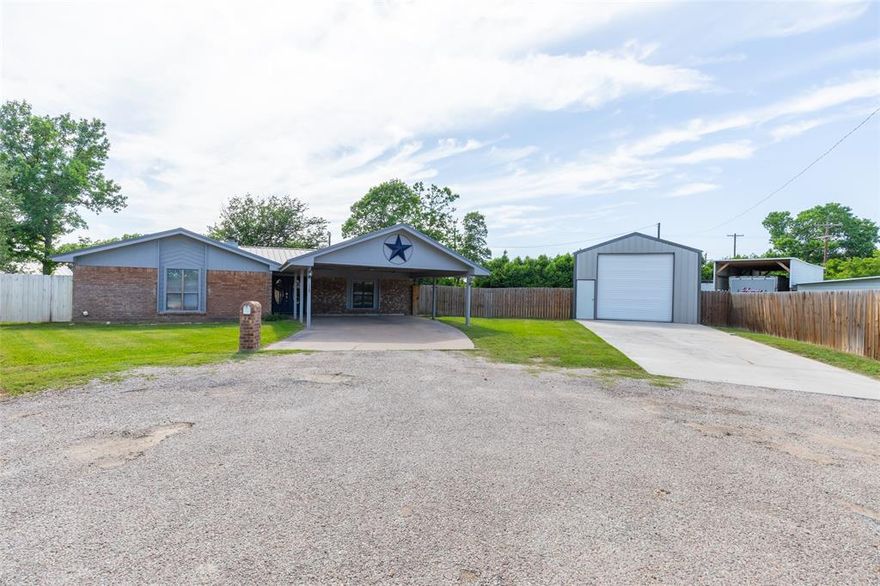 This well-maintained 3-bedroom, 2-bath home offers a rare combination of comfortable living space and exceptional versatility. With two spacious living areas, the layout provides flexibility for entertaining, relaxing, or creating a separate family room, game room, or home office. The thoughtful floor plan makes the home both practical and welcoming. Step outside to a large back patio overlooking the peaceful backyard—perfect for outdoor dining, weekend gatherings, or simply enjoying a quiet evening. The property also features a well for irrigation. For those needing workspace or storage, this property truly stands out. A temperature-controlled workshop provides the ideal environment for year-round projects, hobbies, or maybe even that man cave you've always dreamed of!  In addition to the workshop there is also second 20'x60' shop that offers abundant room to store a boat or RV.  The seller had plumbing roughed in when it was built which presents an excellent opportunity to finish out as guest quarters, a rental unit, or private studio.  With abundant parking, extensive storage options, and a two-car carport, there’s plenty of room for vehicles, equipment, and all of your recreational needs. This unique property offers the perfect blend of space, functionality, and potential. Schedule your private showing today and explore all the possibilities this property has to offer.