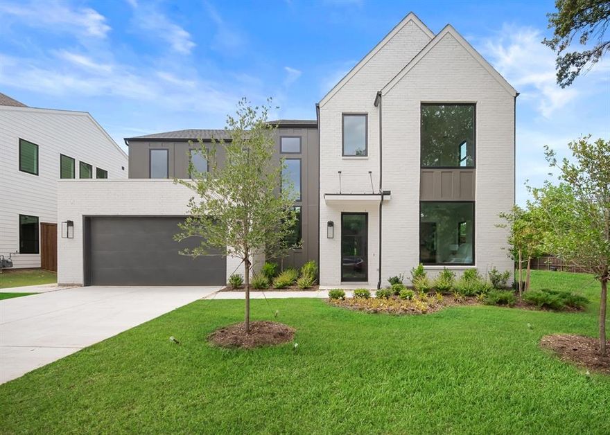 MLS# 21276445 - Built by Homebound - Ready Now! ~ Nestled in East Dallas's Stonewall Terrace neighborhood and zoned to Mockingbird Elementary, The Mason arrives dressed in Homebound's striking new Scandinavian Contemporary design package, where clean lines, vertical siding, and warm tones create a home that feels both modern and effortlessly livable. At its heart, an open-concept kitchen is outfitted for the serious home chef: Jenn-Air appliances, Taj Mahal quartzite countertops, and rift-sawn white oak cabinetry set a tone of refined functionality. A butler's pantry with a wine cooler flows seamlessly from the kitchen, extending the same signature quartzite throughout. The kitchen opens to a light-filled great room anchored by a gas fireplace, with a formal dining room and a covered, gas-plumbed patio, ready for the outdoor kitchen of your dreams. The spacious primary suite offers a true retreat with a soaking tub, while three additional bedrooms and 3.5 baths ensure room for everyone. A thoughtfully designed everyday entry, generous laundry room, and a flex room pre-wired for sound with a beverage cooler give this home the kind of organization that makes daily life feel elevated. Completed with a 1-2-6 Builder Warranty and three years of complimentary home automation.