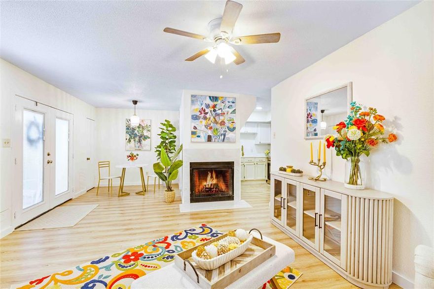 LOCATION LOCATION! Charming First Floor Condo is Located Only Minutes From Texas Rangers Ballpark, Dallas Cowboys Stadium and Texas Live Entertainment District! Beautifully Renovated with New Blinds, Quartz Countertops and Interior Paint. Tons of Windows Flood the Home with Glorious Natural Light Creating a Very Open and Spacious Feel, Much Larger than the Square Footage is. The Beautiful Kitchen Features Stainless Steel Appliances and Tons of Storage. Private Outdoor Patio off the Primary Bedroom Provides a Fabulous Outdoor Retreat. Enjoy the High Life with a Huge Outdoor Swimming Pool, Tennis Courts, Workout Facility and Sauna!  It's a Commuter's Dream to both Dallas and Ft Worth with both Highway 360 and Interstate 30 only Minutes Away! Turn Key Perfect Rental for Investors, as Well as Fabulous for First Time Homebuyers or Retirees! Washer, Dryer and Refrigerator all Convey. RUN DON'T WALK, IT WON'T LAST LONG!