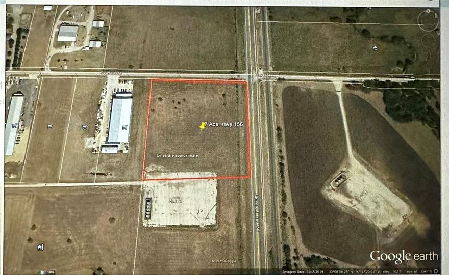 Beautiful flat 7.024 Acres Lot is ready for you to Invest or Build what you want. Outside City Limits. The Property located at the Southwest corner of Highway 156 and Swafford Rd, approximately 4 miles North of Justin, 3 miles South of Ponder.