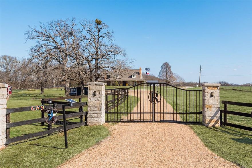 These kind of homes don't come on available very often. Now on the market is this mini ranch on 2.57 acres with everything you need to live in one of the prettiest areas of Canton offering seclusion and privacy, yet being only minutes from the convenience of town. Enter through the custom double solar powered gate. Fresh installation of a new chip-seal driveway. This little piece of heaven offers 3 bedrooms, 2 full baths and 2 half baths with 3,372 sqft, and has been meticulously maintained and UPDATATED to the max. Entering this home, you will be greeted by a recently remodeled grand staircase and railings, very large living room with build in cabinets, floor to ceiling brick wood burning fireplace, 3 doors that lead to the wrap around covered porch with unbelievable views of the country. Recently remodeled and expanded huge kitchen with dining, custom and expansive cabinetry, large pantry, quartz countertops, beautiful backsplash, stainless steel appliances, one of the largest islands you'll ever see, perfect for entertaining or for large family gatherings. Oversized primary bedroom and updated en-suite bath with huge double shower, double sinks, separate Hollywood tub, his & hers closets. Upstairs large secondary bedroom with its own updated bathroom, custom shower and walk-in closet. Second floor loft area currently being used as an office, great for a game room or 2nd living area. Outdoor front area crossed fenced for your animals with 2 stall loafing shed, 10x16 tack room or storage, and a pond with fountain. Inside pipe fence is all covered by sprinkler system for beautiful summer grass. Gorgeous oasis deep in-ground pool, pool house with bathroom & changing room. 25x40 shop with 50amp covered RV parking or equipment. 25x25 custom detached carport. Driveway leads to rear parking & garage with separate driveway leading to the shop. 26kw whole home generator and tornado shelter in garage stays! Recent 2023 well installed providing free water! Property is fenced