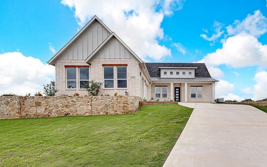 7336 St. Augustine Drive, an opportunity to own a move in ready 2023 built home in the prestigious, gated community of The Retreat in Cleburne, TX. This beautifully designed and decorated home offers panoramic views of rolling hills, community lakes and the award-winning 18-hole championship golf course, designed by Harrison Frazar is amazing and one of the best in North Texas and a great golf value. In the gated, guarded neighborhood, this property provides the perfect setting to enjoy the perfect mix of lifestyle, privacy, security and a beautiful hill country setting. Enjoy the tranquility of country living with the convenience of resort-style amenities, including a private clubhouse, fine dining, bar and grill, two community pools, a fitness center, hiking trails, tennis courts, pickle ball and 24-hour security. Just 30 minutes south of Fort Worth, The Retreat combines peaceful seclusion with easy access to shopping, dining, and entertainment. Augustine is more than just a homesite—it’s an investment in lifestyle.

The Country Club initiation fee is included with the home purchase and the low monthly dues include golf for the family. 5 minutes out the back gate is Hamm Creek Park on The Brazos with full RV hookups, 3 boat ramps and the river offers some of the best sand bass fishing in season, wake boarding, surfing and skiing in the summer and a beautiful boat ride to Lake Whitney along with views of the countryside and limestone cliffs!