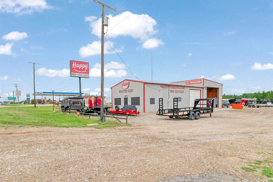 Prime commercial building in high-traffic location!  Hwy 24 frontage, situated on a spacious 2-acre lot, offering unparalleled visibility, accessibility, and versatility for a wide range of business ventures.  1400 sq ft heated and cooled area consists of 2 front office spaces with kitchen, bathroom, and store room.  2320 sq ft warehouse space with 2 overhead doors and high ceilings.  Detached storage shed behind main structure.  Ample space for parking, expansion, or outdoor amenities, providing flexibility for future growth or redevelopment. Zoned for commercial use, ideal for retail, office, or light industrial. Whether you’re expanding an existing operation, or starting a new business, this property offers endless possibilities in a high-growth area. Don’t miss out on this prime commercial real estate opportunity.