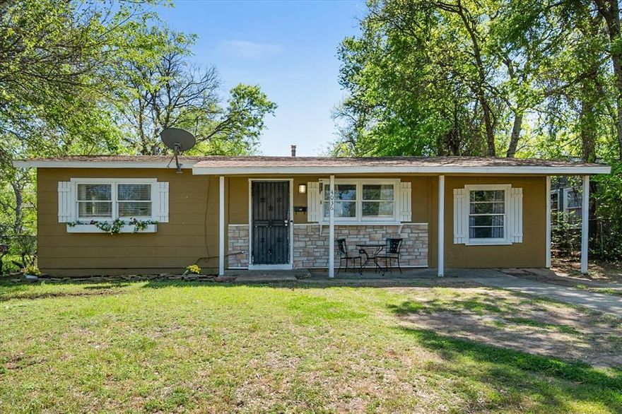 This clean, bright home offers a great mix of character, space, and opportunity for its next owner. Located just two blocks from Christene C Moss Elementary School and with quick access to downtown Fort Worth plus major highways like 287, I-30, and I-20, the location makes commuting and daily errands a breeze.

Inside, the flexible layout gives you options. The bonus space off the kitchen can easily function as a dining room, home office, playroom, or second living area—perfect for adapting to your lifestyle.

Step outside to a spacious backyard filled with mature trees and plenty of shade, creating a comfortable space to relax, entertain, or enjoy the outdoors.

This home is a great fit for a first-time buyer or anyone looking for an affordable property with room to add their own updates and personal style.