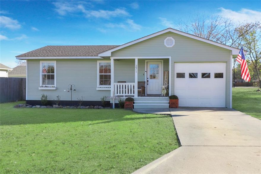 This darling cottage-style home is in walking distance to historic downtown Van Alstyne and the central social district which is adding new businesses everyday! The cozy and inviting front porch offers views of the character-filled Victorian and Craftsman style surrounding homes. This adorable one story was built in 2003, is move-in ready and beautifully updated! Luxury vinyl plank flooring throughout (no carpet!), Fresh paint inside and out, Granite counters and SS appliances in the well appointed kitchen. Painted cabinetry throughout, large laundry room with storage and updated lighting and ceiling fans. Relaxing and roomy primary bedroom suite features a walk in closet and an updated bathroom. Fully fenced backyard is perfect for entertaining with a covered wood deck, a brand new stone path and area for a table or fire pit & sitting area! Resin epoxy pool (only needs pool pump) and chicken coop (just needs door, trim and window to finish and seller will leave materials!) both convey.
Light and bright with plenty of windows AND a brand new AC unit that conveys a 5 year warranty AND includes twice a year service and maintenance for the next 2 years! Roof is 3 years old and recently checked out great! Sellers bought the home last year and love it, but need to move to the country because they have horses, they have loved this home and community. Inspection Report available.
Award Winning Van Alstyne ISD! HURRY; Great starter home or a wonderful downsize opportunity!