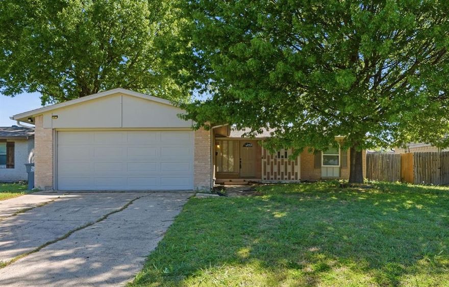 Updated Home in Highland Meadows with Spacious Split Layout.  Four Bedrooms, with private master bedroom wing which includes a small living space, walk in closet, Bathroom with his n hers sinks. Other 3 bedrooms located off hall corridor plus two other full bathrooms. Central Living Space has Vaulted Ceiling with Fan and adjacent Kitchen has been treated to numerous updates: Porcelain Tile Flooring, Granite Counter tops with Undermount gourmet style sink, box window behind sink, decorator tile back splash, Gas Range plus more. Oversized utility room offers buffet style cabinet, separate pantry, and ample storage.  Water heater installed in 2023. Back yard provides a private retreat with covered deck and wood fence.