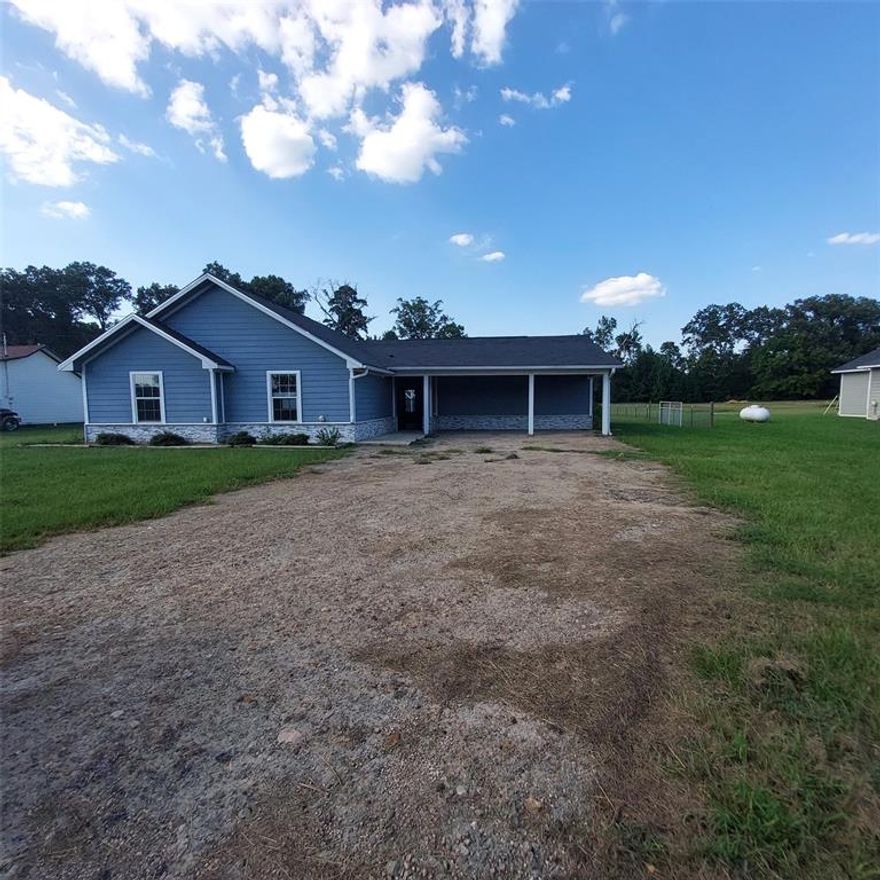 HUD Owned Home FHA Case# 511-307107 SOLD AS-IS. MAJOR PRICE IMPROVEMENT AND NOW AVAILABLE FOR ALL BIDDERS. COME LOOK OR TAKE A SECOND LOOK BEFORE IT IS GONE.  Super Cute and move in ready home located in the Chappell Hill ISD and just outside of Pittsburg TX. This great home offers an open floor plan with a huge living room, kitchen and dining combo featuring a breakfast bar island, granite tops, stainless appliances, vaulted and beamed ceiling and neutral colors. There are 3 large bedrooms with a split floorplan. The spare bedrooms have built in desks, shelving and access to the hall bath. The primary suite has vaulted ceiling, walk in closet and a large walk- in shower in the bathroom. Tile flooring throughout and much more! The exterior has nice curb appeal, covered porch, large 2 story metal workshop with a massive, attached carport just waiting to house all your toys, boat, RV or you name it. All of this sitting on 1 acre of land. This is a great find! Come take a look before it is gone! Owner occupant buyers may be able to purchase this home for as little as $100 down payment when utilizing the HUD FHA Sales Incentive.