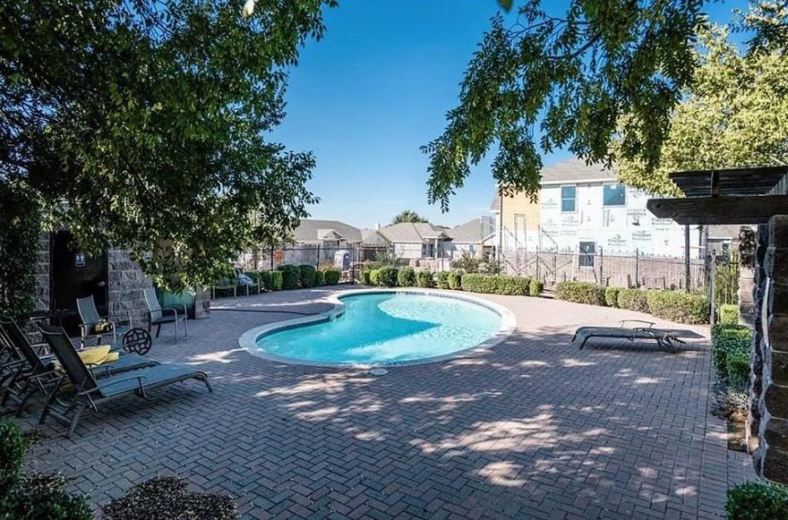 Special interest rate and incentives available! Spacious garden home in the gated Georgetown community, ideally located just minutes from AT&T Stadium with easy access to major highways for convenient commutes to Fort Worth, Mansfield, and Dallas. This custom-built residence features an open-concept living and dining area designed for both comfortable everyday living and effortless entertaining. The kitchen is well-appointed with custom cabinetry, granite countertops, tile backsplash, breakfast bar, and stainless steel appliances. Thoughtful upgrades throughout the home include wood flooring, crown molding, and an oversized garage with built-in storage. It also features a community pool.