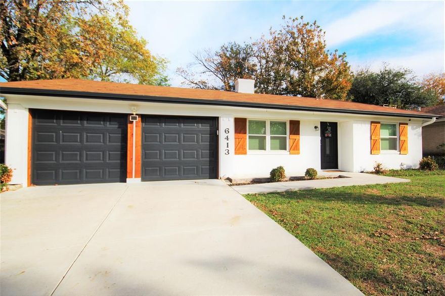 Don’t wait to view this Greenville cutie that feels larger than it is with cozy charm and updates that impress.  This is a fabulous opportunity to own a renovated home where all you have to do is move in. The moment you drive up to this one you see the attention to detail with newer driveway, painted brick and cedar shutters with an area to use as your blank landscaping canvass.  Enter to find it light and bright with two-tone paint and trim, vinyl flooring, granite counter tops, modern backsplash, plenty of cabinetry and extra storage in the attached two car garage as well as the shed with overhang in the backyard.  Enjoy the spacious covered backyard patio and extensive sidewalk that leads you from the house to the shed and around to the gate at the fence line.  There is plenty of room on this lot to add a pool, expand the house or add other structures as you may desire.