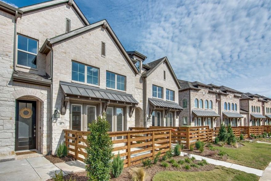 Experience refined living in this upgraded 3-bedroom, 2.5-bath townhome in desirable Trinity Falls community, McKinney. This master-planned neighborhood features resort-style amenities like a sparkling pool & a well-appointed dog park. Inside, enjoy a modern, open-concept space with vaulted ceilings & stylish wood-look flooring. The updated kitchen offers ample storage, contemporary finishes, & flows seamlessly into the living & dining areas, ideal for both daily living & entertaining. Upstairs, the master suite is a serene retreat with a cozy nook for relaxation or work. The en-suite bathroom is a luxurious haven with dual sinks, a garden tub, & separate shower. Additional features include a charming private front patio & 2-car garage. Located in the Dallas-Fort Worth Metroplex & Collin County, with easy access to Highway 75 & US 380, & just a 10 mins drive to Historic Downtown McKinney's dining & shopping. Discover the perfect blend of comfort & convenience—schedule your tour today!