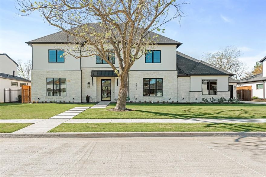Check out this epic 5 bed, 4.5 bath Transitional, built by Hatfield Custom Homes and, located on a quiet Cul de Sac. CARROLL ISD. Chef's kitchen has built-in Subzero refrigerator freezer, 48-inch Wolf Gas range with double ovens, farm sink and dual dishwashers. Natural wood floors, solid wood doors throughout, iron front door, extensive wood details, walk-in pantry and wine cellar with fridge. Features first floor guest suite, two executive offices, a game room and a media room, sound-in-ceiling throughout. Beautiful outside stonework. The large modern backyard features tasteful landscaping, a lap pool with hot tub, covered patio with fireplace, outdoor screen and outdoor kitchen with built-in grill. Front yard has mature native Texas Oak trees. Pool table in the upstairs game room conveys. Other furniture may be available for purchase, just ask! 
Ideally located just minutes from Lake Grapevine and Southlake's Town Square with great shopping and dining. 15 minutes to DFW airport.