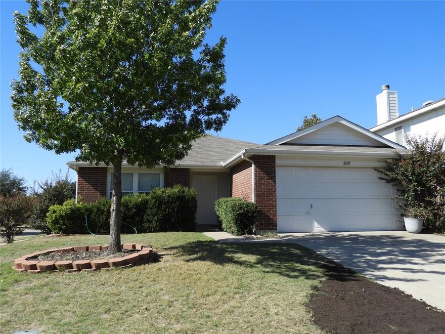 Lovely 3BR with open floor plan.  Formal DR, at entry, can be used as additional living area or home office.  Large, eat-in kitchen opens to Living Area with brick FP and bank of windows for lots of light.  Utility room has space for full sized W&D, shelves for tons of storage (not a walk-thru from garage).  Large, light-filled primary bedroom with walk-in closet.  Primary bath with vanity counter, shower and garden tub.  Repainted, new carpet and new tile.  Close to schools, shopping and major highways.