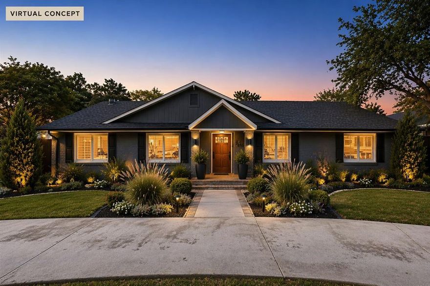 Welcome to 5709 Forest Lane, a beautifully updated home in the highly sought-after Melshire Estates. Filled with abundant natural light, this residence offers a warm, inviting atmosphere enhanced by beautiful plantation shutters throughout.

Designed for both everyday living & effortless entertaining, the open-concept layout seamlessly connects the main living, dining, & kitchen areas. The spacious two living spaces & primary bedroom all overlook the backyard & pool, creating a natural indoor-outdoor flow ideal for gatherings.

The kitchen is a true standout, featuring premium appliances including a commercial WOLF Gas Range, Sub-Zero Refrigerator, Dual-Zone Wine Cooler & a Miele built-in coffee system—blending performance with elevated style.

A dynamic flex space adds exceptional versatility. Currently configured as a bar & game room it easily extends your entertaining space. A virtual concept highlights its potential as a cozy second living area or could serve as media room, home office, fitness space, or playroom.

Step outside to an expansive backyard retreat complete with a pool, multiple seating areas, & generous space for relaxing or entertaining. A convenient exterior-access pool bath with shower enhances functionality for outdoor living.

Set on an .483-acre homesite, this single-story property offers the opportunity to create a more private, estate-inspired setting. A spacious 3 car garage enhances both convenience & versatility, with potential to further elevate the property through additional side yard fencing & a motorized sliding gate. Furthermore, a virtual concept illustrates the addition of a front privacy fence—enhancing curb appeal, architectural presence & a sense of arrival. Inside, upgraded windows contribute to a more peaceful & comfortable environment.

Enjoy a vibrant lifestyle w walkability to nearby shopping, dining & fitness options. A rare blend of style, comfort & location—this home is ready to impress!