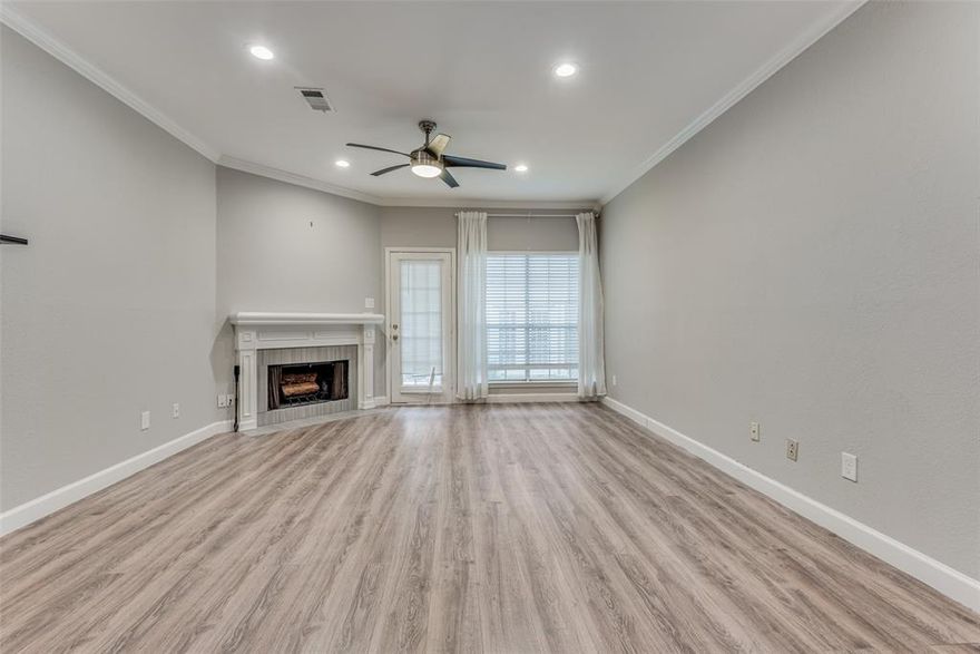 Multiple offers. Offer deadline June 17, 2023, 5:00 p.m Don't miss this darling condo, conveniently located to Downtown Dallas and DFW Airport. This freshly updated two story property offers 2 bedrooms and 2.5 baths. Downstairs you will find a spacious living area, and galley kitchen with granite counters, white cabinets, and a small dining area, and a powder bath. Upstairs features two bedrooms with en suite baths and large walk-in closets. Both baths have been updated with granite counters. The primary bath has large walk in shower with dual shower heads. There is stacked washer and dryer conveniently located upstairs. Property offers a community pool and clubhouse. Close to shopping, dining and entertainment. This is a must see!!