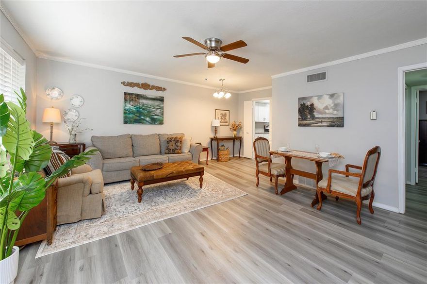 CASH Buyers and Investors!   Premier Preston Hollow opportunity...  discover this beautiful updated, sunlit condo, end unit that truly stands out! Situated on the second floor of a quaint, well-maintained complex, this home features an open-concept layout that offers ultimate flexibility for work and leisure. Enjoy both front and back balconies with serene pool views, all within a peaceful and meticulously kept environment.  

The property comes fully turnkey with all appliances included, ensuring a hassle-free move-in experience. The homeowners' association covers all utilities except internet, allowing for easy living. Plus, you’ll have one assigned parking space for added convenience.  

This non-warrantable complex presents a great opportunity for savvy buyers looking to invest. Don’t miss out on this exceptional find!