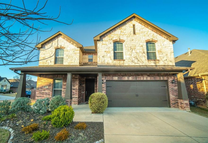 Beautifully designed home in McKinney featuring an exceptional and functional floor plan. From the welcoming covered front porch to the thoughtfully laid-out interior, this home offers features you don’t see every day, including 3.5 bathrooms with a convenient shared bath, walk-in closets in every bedroom, and abundant storage throughout.
The spacious kitchen is the heart of the home, complete with a large center island, walk-in pantry, and an open layout that flows seamlessly into the breakfast nook and family room—ideal for both everyday living and entertaining. The primary suite provides a relaxing retreat with separate his-and-hers vanities, an oversized shower with bench seating, garden tub, and a linen closet.
Upstairs, you’ll find a large game room, generously sized secondary bedrooms, three additional storage closets, and three linen closets, offering space and organization for everyone. An overall incredible floor plan designed for comfort, convenience, and everyday living in McKinney! Award-winning McKinney schools are a plus!