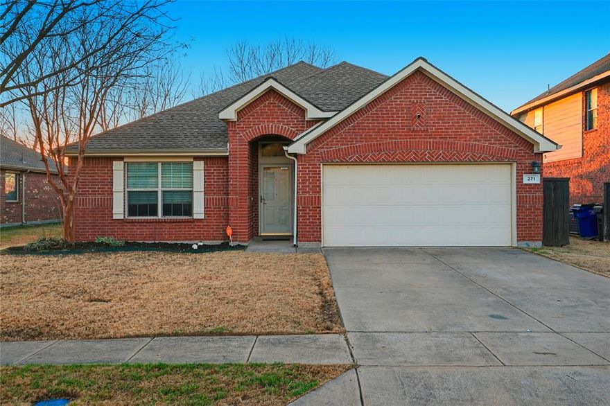 Beautifully refreshed and move-in ready, this 4-bedroom, 2-bath home blends modern updates with everyday functionality. Fresh interior paint, new LVP flooring, and brand-new carpet create a clean, cohesive feel throughout, while the kitchen shines with updated cabinets and a new stainless steel appliance package including range, microwave, and dishwasher. The open living area is anchored by a striking wood plank fireplace, adding warmth and character. The spacious primary suite offers a walk-in closet and private en-suite with double sinks, separate soaking tub, and walk-in shower, while three additional bedrooms provide flexibility for guests, work, or hobbies. Stylish, comfortable, and thoughtfully updated, this home is ready to enjoy.