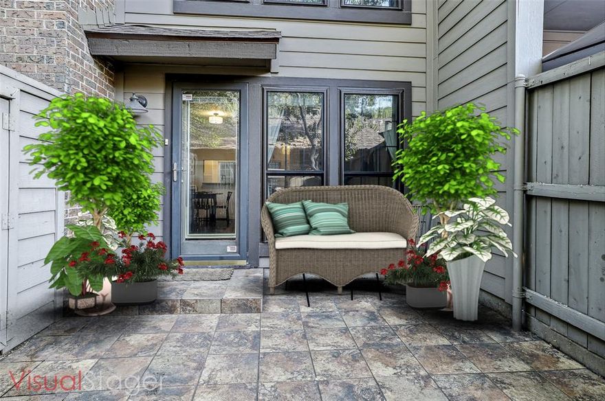 New Price! This charming townhome has too many positives to list! All of the wood flooring was replaced in 2025, including walls, doors and baseboards. The entire unit has been repainted in 2022, including kitchen cabinets, a new sink and faucet, and the backsplash updated in kitchen in 2025. New stackable washer and dryer with a warranty in 2022, new water filtration system in 2022, new carpeting upstairs, new AC unit upstairs with a 10-year warranty in 2023, new fuse box in 2023, new bathroom vanity, remodel and paint in 2024, new light fixtures and hardware. This adorable unit is in excellent repair and is located on the end so you only have 1 shared wall! Upstairs bonus room! Wonderful flex space that can be used as an office, sitting room, nursery, whatever you need! The carport parking spaces are deeded and reserved. This prime opportunity in the highly desirable Lake Highlands area, in Glen Oaks Townhomes is perfectly secluded off Royal Lane. It offers a close proximity to major freeways, shopping, Dart rail, and the beautiful White Rock Lake and trails.