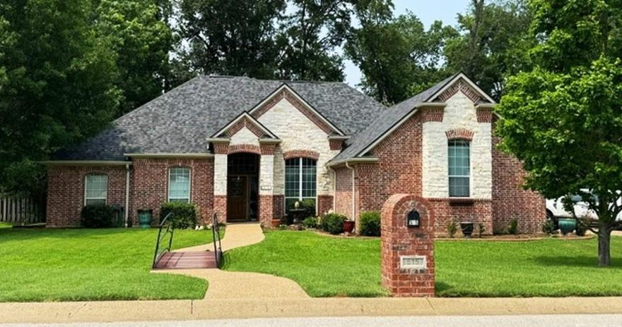 Custom home facing the creek with heavily treed backyard in the heart of Chandler, just minutes away from Tyler.  High ceilings throughout this custom home with an open concept living arrangement.  Gourmet kitchen, causal dining and living room is great for any size family.   Large office or flex room off the living is perfect for working from home. Located near grocery stores, medical facilities, restaurants and everyday living necessities.  Well established neighborhood for families & seniors. Roof replaced within last 3 years. New Kitchen Aid Range installed 2025.  HVAC replaced in 2025.