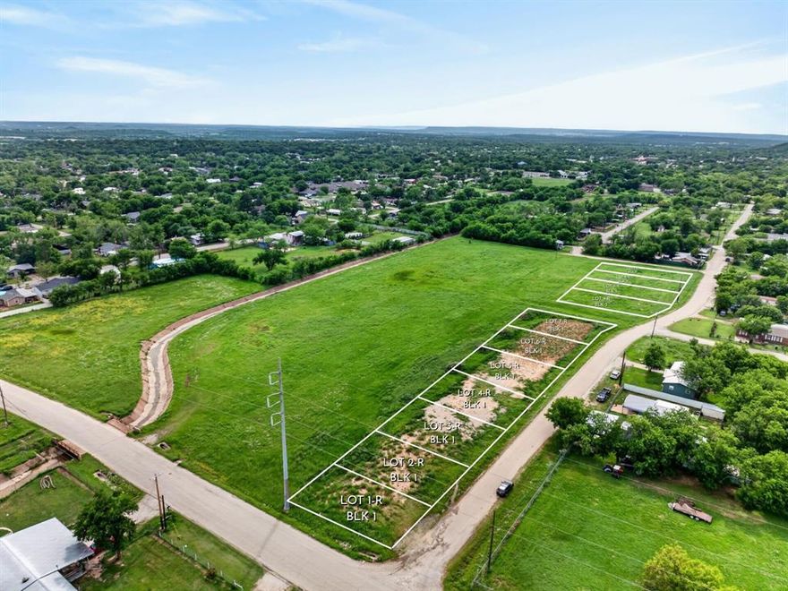 Fully platted and ready to go… builder opportunities like this don’t come around often.

11 lots, each over .10 acre, with the plat approved and recorded, so you can move straight into the build phase. Clean layout that works great for spec homes or a small community.

7 lots already have elevated building pads in place to help with flood plain considerations. Buyer to verify with elevation certificate.

Location is hard to beat… just minutes to schools, shopping, dining, churches, and everyday conveniences. The kind of spot buyers ask for.

Right in the path of growth in Mineral Wells… a town making a strong comeback with downtown revitalization, new businesses coming in, and the restoration of the historic Baker Hotel and Spa bringing long-term momentum.

Buy it. Build it. Bring it to market.

Opportunities like this that are ready to go in a growing area don’t sit long.

Contact listing agent for details.