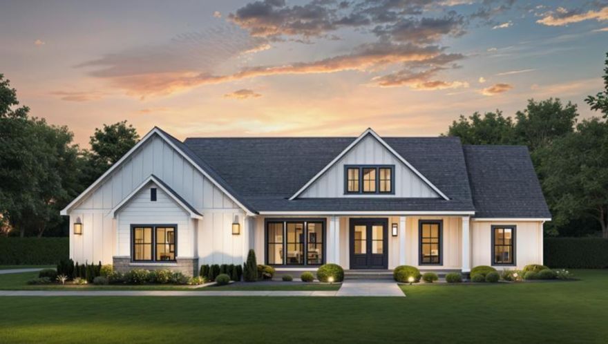 Impressive single story home that is both striking and inviting!  Instant curb appeal with large front porch and perfect pitches along the front of home.  3 bedrooms with secondary bedrooms separate from primary suite.  Open living to dining with abundant natural light throughout.  Kitchen with walk-in pantry, large island and much more.   This home is under construction and coming soon!