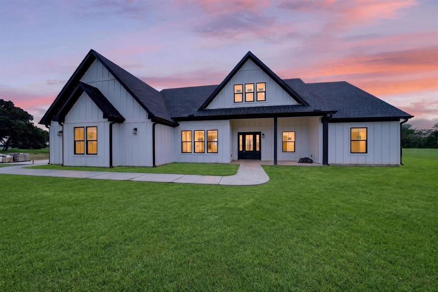 Impressive single story home that is both striking and inviting!  Instant curb appeal with large front porch and perfect pitches along the front of home.  3 bedrooms with secondary bedrooms separate from primary suite.  Open living to dining with abundant natural light throughout.  Kitchen with walk-in pantry, large island and much more.   This home is under construction and coming soon!
