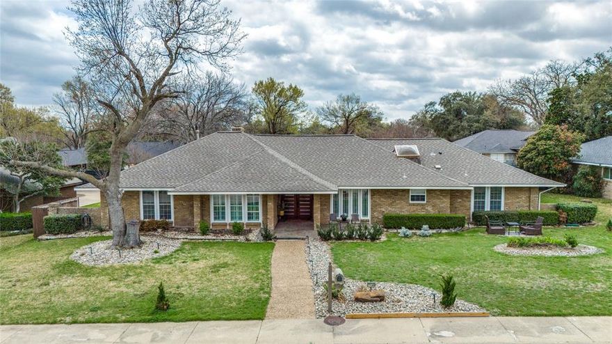 New Listing in Prestonwood Estates!  This spacious home has a great flow and wonderful floor plan! The open concept is ideal for entertaining, with lots of natural light, and is highlighted by the gorgeous renovated kitchen with gas range, Cambria quartz island, custom cabinets, tons of storage, butlers pantry and beautiful backsplash! The stunning fireplace highlights the vaulted ceiling in this gorgeous living room with smooth texture, views of the pool, wet bar or coffee bar, and beverage cooler ready for your guests!  The private primary suite features a  spa-like bath with over-sized shower and separate tub,  custom walk in closet, all other baths renovated with beautiful tile selections and fixtures.  Separated bed and bath on the West end of house along with game room makes a great guest area or nanny wing!  Wood and tile flooring throughout! Outdoors you will find plenty of space for relaxing by the sparkling pool this summer, and side yards are great for pets! Front porch has been tiled and extended to create a front patio for your morning coffee and just to enjoy the neighborhood! Convenient location within walking distance to Spring Creek Elementary and the recently renovated Arapaho Park. Open house Sunday March 15th, 2-4pm.