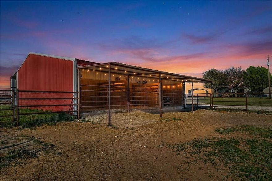 Welcome to your truly turnkey horse property in Whitesboro - offering the perfect blend of functionality, comfort, and scenic country living, all under $500K! Situated on over 5 fully fenced acres of sandy loam soil with pipe and no-climb fencing, this prime equine property is thoughtfully designed with both horse and rider in mind. The barn features automatic waterers in every stall, an added paddock, and a newly constructed tractor shed for added convenience. Enjoy breathtaking hillside views and the peace and privacy of quiet country living, all while being in a highly desirable horse-friendly area. The property also includes a 36x36 shop complete with a concrete floor, electricity, water, and a 10’ lean-to carport with concrete pad—perfect for equipment, trailers, or additional workspace. The beautifully maintained 5-bedroom, 3-bath manufactured home offers plenty of space for family and guests, along with large front and rear porches ideal for relaxing or entertaining while taking in the serene surroundings. Whether you're a seasoned equestrian or simply looking for a slice of Texas countryside, this property is fully equipped and ready to go!