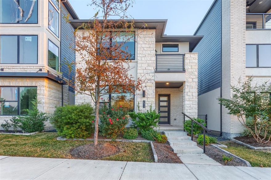 Welcome to this Drees Custom, move-in–ready, zero-lot-line 3-bedroom, 3.5-bath home in The Danielle at Craig Ranch offers 2,524 sq ft of thoughtfully designed living space with soaring ceilings and elevated finishes. The open-concept kitchen features a large center island, gas cooktop, custom cabinetry, and stainless steel appliances, flowing into a bright living and dining area ideal for everyday living and entertaining. The peaceful primary suite enjoys park-view sight-lines and features a custom tile shower, three walk-in closets, and a spa-inspired bath with a standalone soaking tub and separate shower. A first-floor workspace, mud area, abundant storage, and a covered patio with gas hookup add functionality. Upstairs offers an open study area and a dedicated media room, providing flexible space for work, play, or relaxation. Energy-efficient construction includes insulated windows and modern systems. The home is smart-home ready and prewired for surround sound and security.
Exceptional Craig Ranch 
0.1 miles (2-minute walk) to neighborhood park & greenbelt trail
0.4 miles to Gabe Nesbitt Park, Apex Centre, Tennis Complex & Skate Park
0.6 miles to Lifetime Fitness – Craig Ranch
.3 miles to TPC Craig Ranch (PGA Byron Nelson host 
5 minutes to Sam Rayburn Tollway (121)
6 minutes to H-E-B, Costco, and dining & retail at District 121 & Craig Ranch
10 minutes to Adriatica Village
8 minutes to the upcoming McKinney National Airport 
Allen ISD: Evans Elementary (1.2 miles), Ereckson Middle (~2.1 miles), Allen High School (~7.2 )
A rare combination of modern design, energy efficiency, and a premier McKinney & Allen ISD location—right in the heart of Craig Ranch.