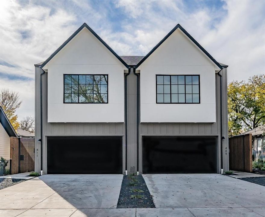 ~Built by Conrad Homes~ Experience modern luxury living at its finest! This exquisite contemporary home offers sleek design, exceptional craftsmanship, and state-of-the-art amenities. With 3 bedrooms, 2.5 bathrooms, and an open floor plan, this residence is perfect for relaxation and entertaining. Enjoy the spacious living area with floor-to-ceiling windows, a chef's kitchen, and luxurious primary suite with a soaking tub and separate shower. Premium features include custom cabinetry, beautifully stained hardwood floors, waterfall kitchen counters, 2 laundry areas, and ceiling fans for efficient cooling. Located in a prime neighborhood, you'll be close to all that lower Greenville, Deep Ellum, and Downtown have to offer.