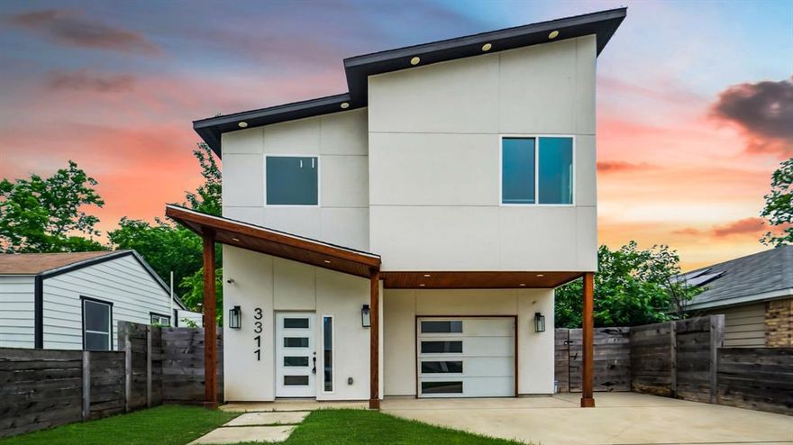 This modern property features tall ceilings, luxury tile flooring throughout the 1st floor, and the oversized waterfall island serves as the focal point, offering ample space for meal preparation and casual dining. With an open layout that flows effortlessly into the dining area and living room, this space is perfect for hosting. The living room featuring a cozy space and large windows that flood the space with natural light. Second floor you have the master bedroom complete with a luxurious ensuite bathroom featuring a spa-like soaking tub, a walk-in shower, and his-and-her vanities. This property is ready to welcome its new residents into a life of refined luxury and cherished memories. Minutes away from Dallas's sought-after hot spots, including: Trinity Grove, Margaret Hunt Hill Bridge, Uptown & Downtown Dallas & Bishop Arts District, near Ross Perot Museum, Dallas Aquarium & Dallas Zoo. UT Southwestern & Methodist Medical.