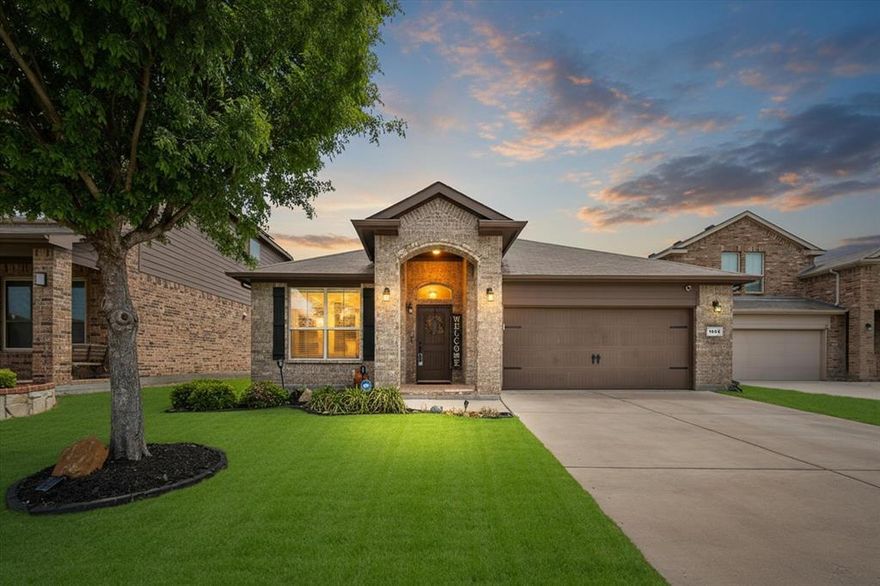 Tucked away at the end of a quiet cul-de-sac and surrounded by peaceful green pastures, this Burleson beauty offers the perfect blend of comfort, flexibility, and country-city living. With three bedrooms plus a dedicated study, this home adapts effortlessly to your lifestyle—whether you need a home office, second living area, or fitness space. Warm engineered hardwood floors welcome you at the entry and continue through the study, kitchen, and family room, creating a cohesive and inviting feel. Neutral tones throughout provide the ideal backdrop for your personal style. The heart of the home is the kitchen, featuring a large island, abundant storage, and a walk-in pantry—perfect for both everyday living and entertaining. Natural light pours in through the back windows, highlighting the cozy family room and drawing your eye to the tranquil outdoor setting. The split-bedroom layout offers privacy, with the spacious primary suite tucked away at the rear of the home. Here, you’ll find a relaxing retreat complete with dual sinks, a garden tub, separate shower, and a large walk-in closet. Secondary bedrooms are positioned in their own hallway near a full bath, creating a functional layout for family or guests. At the front of the home, the versatile study provides endless possibilities to suit your needs. Currently it’s used as a fitness space. Step outside to the extended, covered back patio—an ideal space for entertaining or simply unwinding at the end of the day. In the mornings, enjoy watching cattle graze nearby from the front yard, a charming touch that makes this setting truly special. Conveniently located near I-35 for easy commuting, yet far enough away to maintain a quiet atmosphere, this home offers the best of both worlds. Just minutes from local shopping, dining, and everyday conveniences—including H-E-B—this location checks every box.