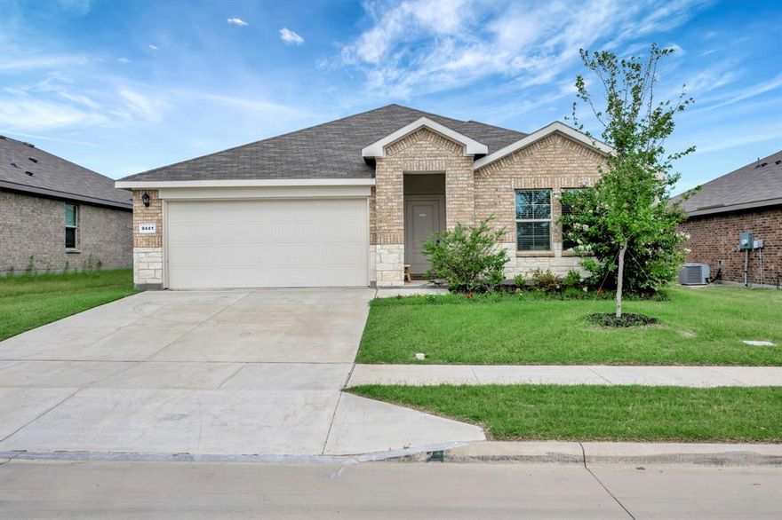 Step into easy living with this move-in ready 4-bedroom home featuring a bright open layout, upgraded finishes, and a spacious backyard retreat. The heart of the home is the kitchen, where granite countertops, a large center island, walk-in pantry, and stainless steel appliances offer both style and function. The open-concept design flows seamlessly into the dining and living areas, making it perfect for entertaining. Relax in the private primary suite with an extended shower, vanity, and a generously sized walk-in closet. All bedrooms are tucked away for comfort and privacy, while the neutral finishes and recessed lighting throughout add a clean, modern feel. Out back, enjoy the oversized fenced yard and covered patio, ideal for cookouts or quiet evenings under the Texas sky. Located just minutes from Alliance Town Center, Presidio Junction, and major highways like I-35W and 287, you'll have easy access to shopping, dining, and commuting. Nearby parks, walking trails, and highly rated schools round out the lifestyle appeal. Schedule your showing today to see everything this well-maintained home has to offer!