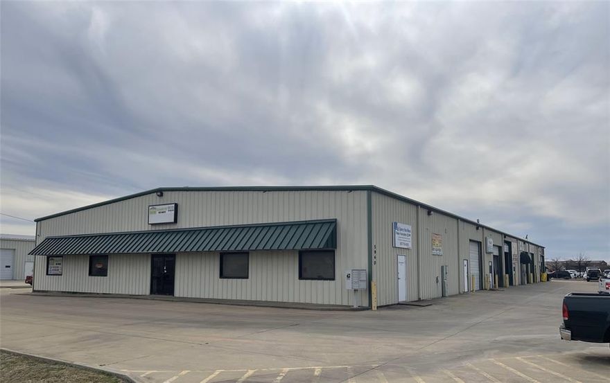 Industrial warehouse property located in the highly desired Alliance Corridor area of Fort Worth.  Light industrial zoning for the building allows for a variety of businesses to operate within the premises.  There are several spaces within the complex and several businesses presently operating at the location.  Presently we have a 3660 square foot warehouse space that's available.  The space has two big rollup doors on opposite ends of the space.  There is HVAC offices space that's part of the available unit.  Common area bathrooms service suite 105.  Great Location with high traffic counts right on Kroger Dr. Heritage Trace Pkwy.  The suite has many great benefits; it will go fast.  Please call the listing broker to see the property.  It is a NNN Lease and the NNN expenses for 2025 are 5.15 per square foot.
