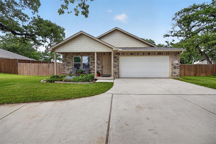 Built in 2022, this great home is like new and offers something for everyone. Storage building, sprinkler system, mature trees, garden, firepit and playground to name a few. Located in the heart of Springtown just minutes from shopping, schools, a community park, and more. Washer, Dryer, and refrigerator stay! No HOA! Survey available and chickens welcome. Don't miss the opportunity to view this beauty. Schedule an appointment today!