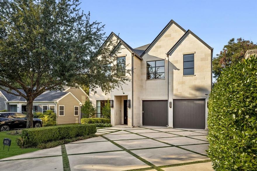 Nestled in the heart of Dallas' coveted Briarwood neighborhood, this striking custom-built home embodies modern sophistication and livable luxury. Designed with an open, transitional floor plan, it offers five generous bedrooms and beautifully balanced spaces that flow effortlessly from room to room. The gourmet kitchen is a true showpiece—appointed with Wolf appliances, double ovens, marble countertops, a Sub-Zero refrigerator, large center island, and custom cabinetry—ideal for both everyday living and entertaining.

Refined details abound, from the rich hardwood floors and designer finishes to the abundant natural light that fills the home. A first-floor guest suite and a well-appointed wet bar create an inviting setting for gatherings, while the expansive covered patio—with built-in grill, prep sink, and a turfed backyard—extends the living space outdoors.

Upstairs, a versatile game room and dedicated homework area with custom built-ins compliment four additional bedrooms, including a tranquil primary suite. The spa-inspired primary bath features marble flooring, dual vanities, a soaking tub, walk-in shower, and a large custom closet.

Perfectly positioned near Dallas Love Field, top restaurants, shopping, and downtown, this Briarwood residence offers the perfect blend of style, function, and convenience—elevated living at its finest.