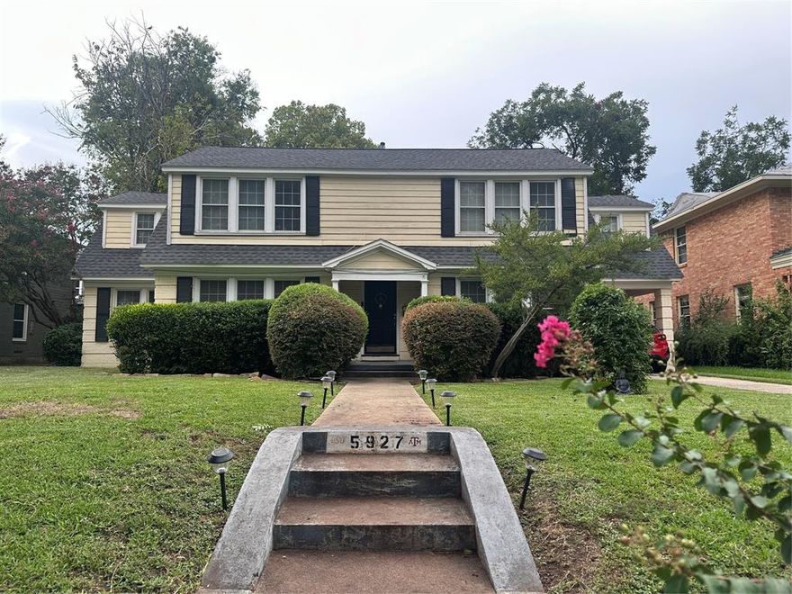 Set on iconic Morningside Avenue in the heart of the coveted M Streets, this 2,597 SF two-story home with pool and a rare 1,200+ SF guest house presents an exceptional opportunity in one of Dallas’ most walkable and desirable neighborhoods. Zoned to top rated Mockingbird Elementary and just .4 miles from Lower Greenville’s shops, restaurants and entertainment, this property offers prime land, irreplaceable location, and enduring architectural character.
Originally built as a two-story residence for one of the McCommas daughters, the home retains timeless charm and architectural integrity. The main level features an open flow between the kitchen and dining areas, anchored by a large granite peninsula—ideal for everyday living and entertaining. Two living areas, each with a fireplace, offer flexibility and warmth, along with a convenient half bath.
Upstairs are three spacious bedrooms. The primary suite includes an ensuite bath, multiple closets, and a versatile flex space perfect for an office, nursery, or workout area. Two additional bedrooms share a full bath with nearby laundry.
Adding significant value is the detached two-car garage with guest house above. The lower level contains a 2 car garage and pool cabana with a bathroom, laundry area, and sunroom. Upstairs, the guest house features a full kitchen, living area, bedroom with french doors to a porch, and an ensuite bath—perfect for guests or extended family.
The 62 x 142 lot offers a private backyard centered around a large pool—great for entertaining or relaxing.
 Located within the M Streets East Conservation District, this is a rare opportunity to renovate and create a truly special home in one of Dallas’ most beloved neighborhoods with easy access to I-75, Downtown Dallas, SMU, White Rock Lake, Lakewood, and the Dallas Arboretum.