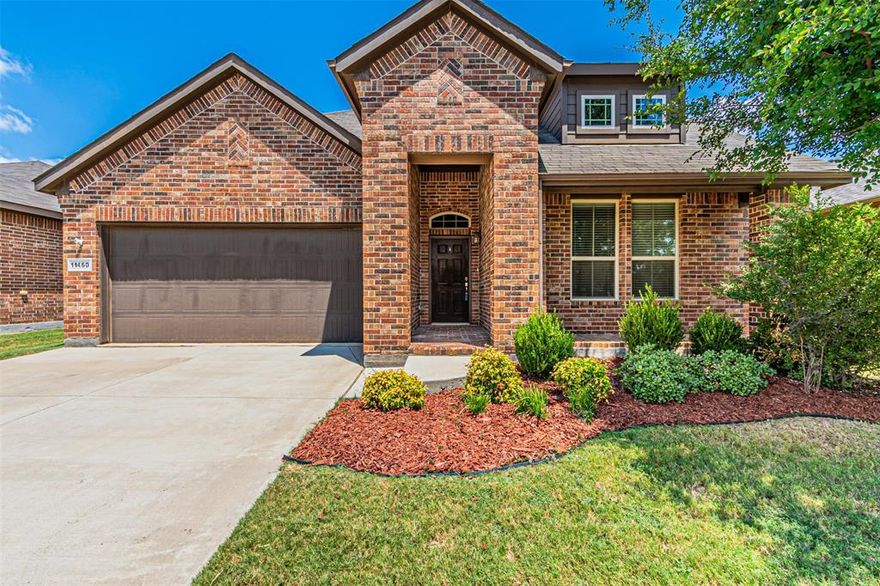Welcome Home!!!  With a bonus 5th bedroom!!! PREFERED LENDER IS OFFERING A 1% RATE BUY DOWN!! This spacious and versatile home in the desirable Dorado Ranch community within the stellar Northwest ISD School System. Built in 2017, this 2,525 sq ft single-family residence offers 4 bedrooms and 3 full bathrooms, ideal for multi-generational living or growing families. Open-concept gourmet kitchen with granite countertops, Frigidaire stainless steel appliances, and a large island with breakfast bar. Master suite features dual vanities, a garden tub, separate shower, and a huge walk-in closet. Tile and carpet flooring throughout, vaulted ceilings, and decorative lighting. Flexible upstairs space perfect for a media room, playroom, or second owner's suite. Easy access to I-35W and Alliance Town Center. This home combines comfort, style, and convenience in one of North Fort Worth’s thriving neighborhoods.