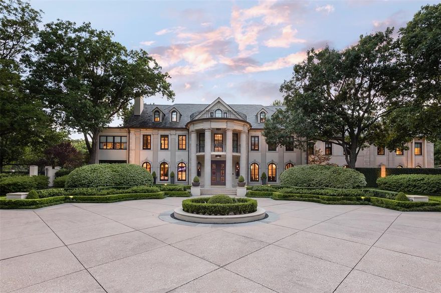 A 1.802 acre masterpiece of privacy, elegance and luxury living, behind the gates of 6601 Hunters Glen, in one of Dallas’ most prestigious neighborhoods, Volk Estates.  The lavish grounds of this iconic three-story estate are accentuated by private gardens & courtyards, tennis court, sculpture garden, putting green, children’s playground, two-story cabana and living quarters. The interior has been meticulously crafted with exquisite detail; soaring dual staircases, 10 wood burning fireplaces, breathtaking terraces and 4 gracious bedroom suites. An unparalleled level of sophistication and luxury in the heart of Dallas.